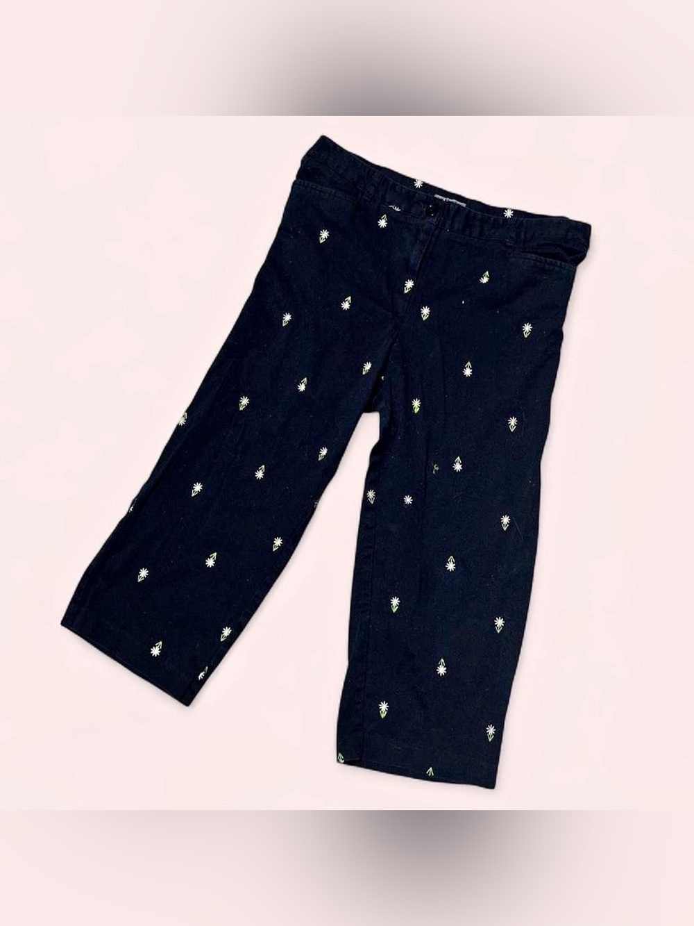 cropped embroidered trousers